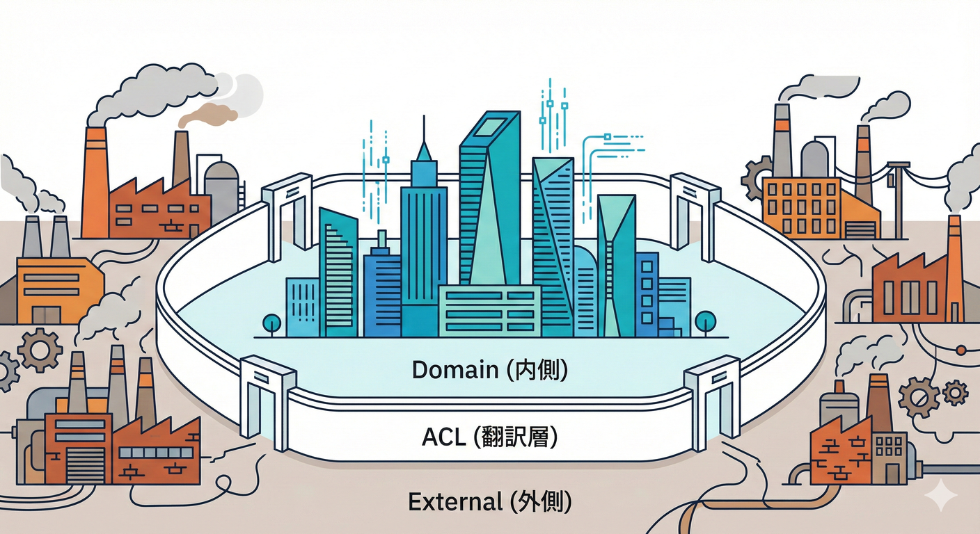 内側と外側のシステム地図