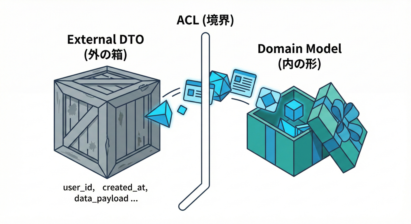 外部DTOと内部モデルの分離