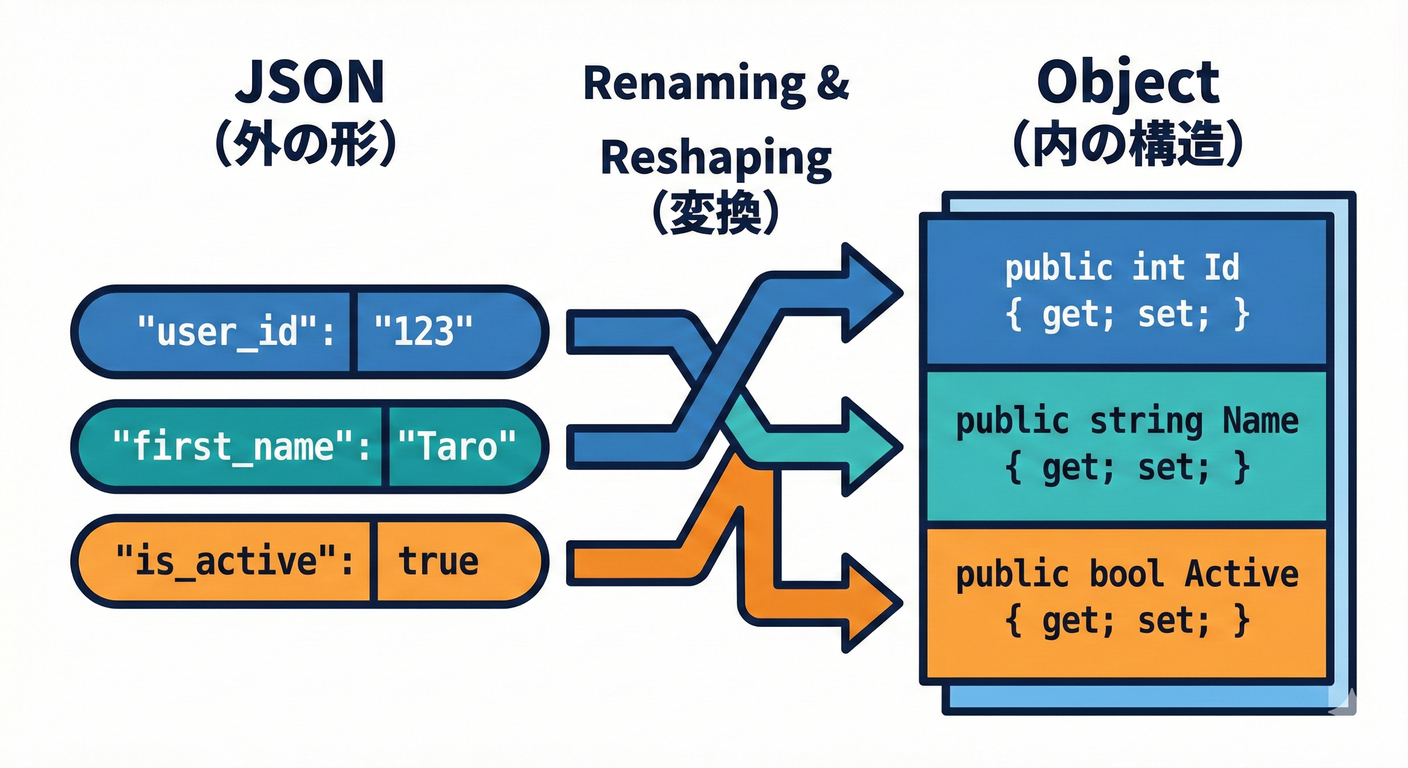 構造と命名の変換