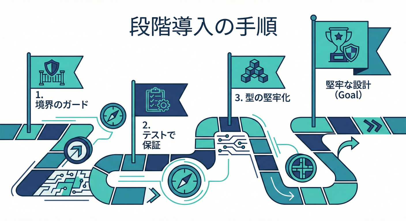 段階的導入：効果が高いところから一歩ずつ DbC を取り入れる