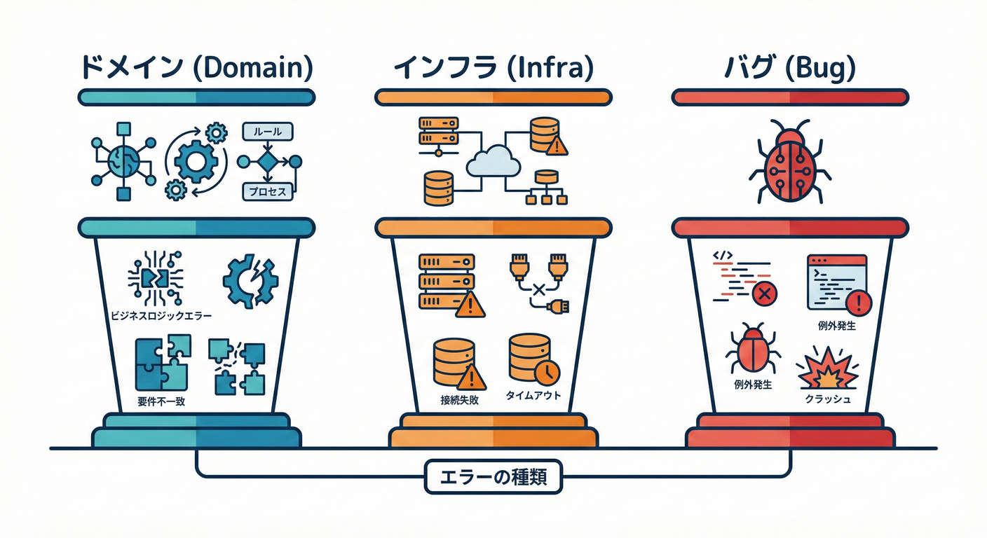 3つのエラーカテゴリ