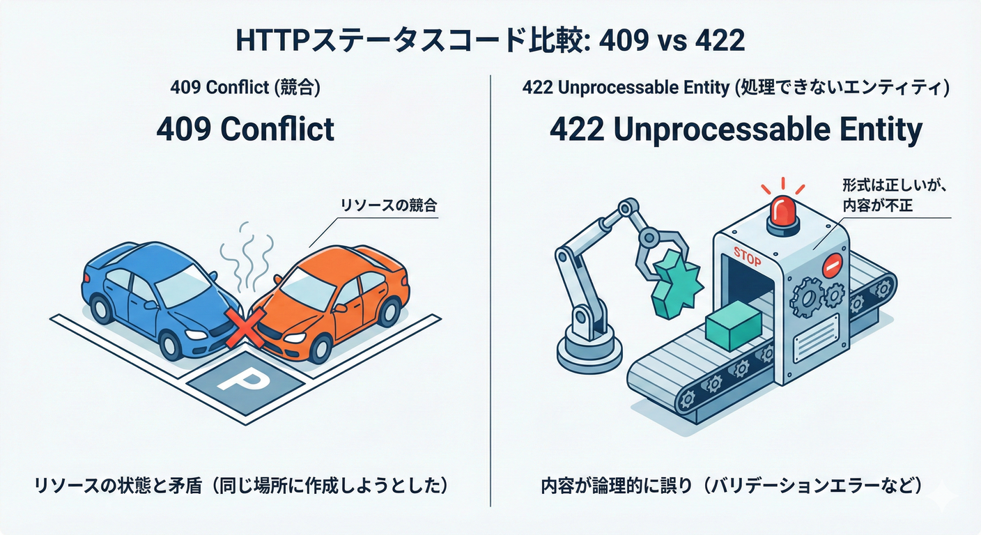 409 vs 422