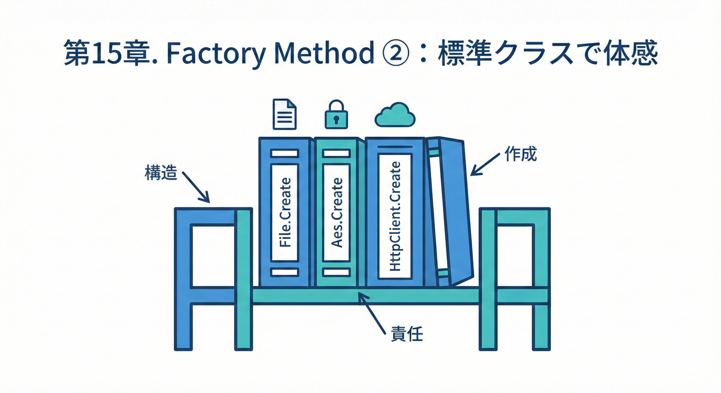 第15章. Factory Method ②：標準クラスで体感
