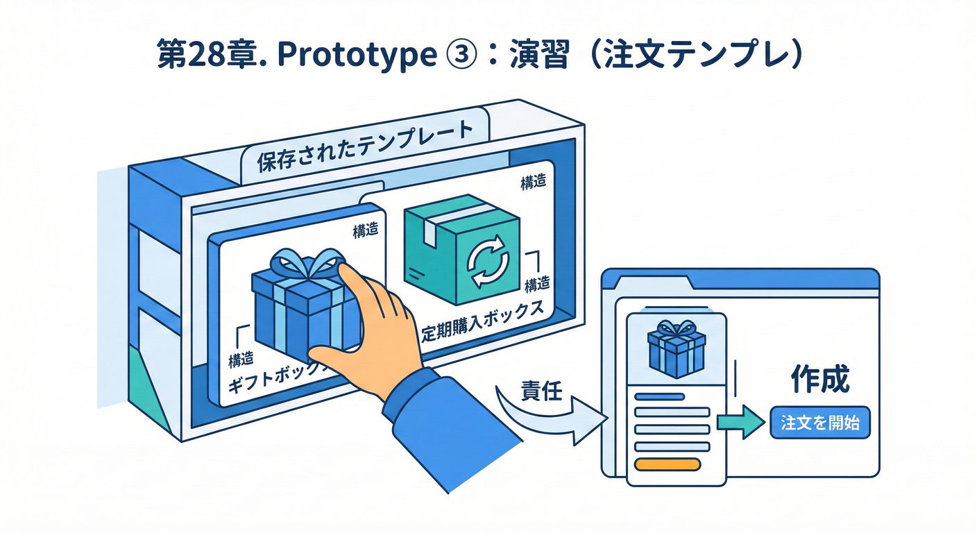 第28章. Prototype ③:演習(注文テンプレ)