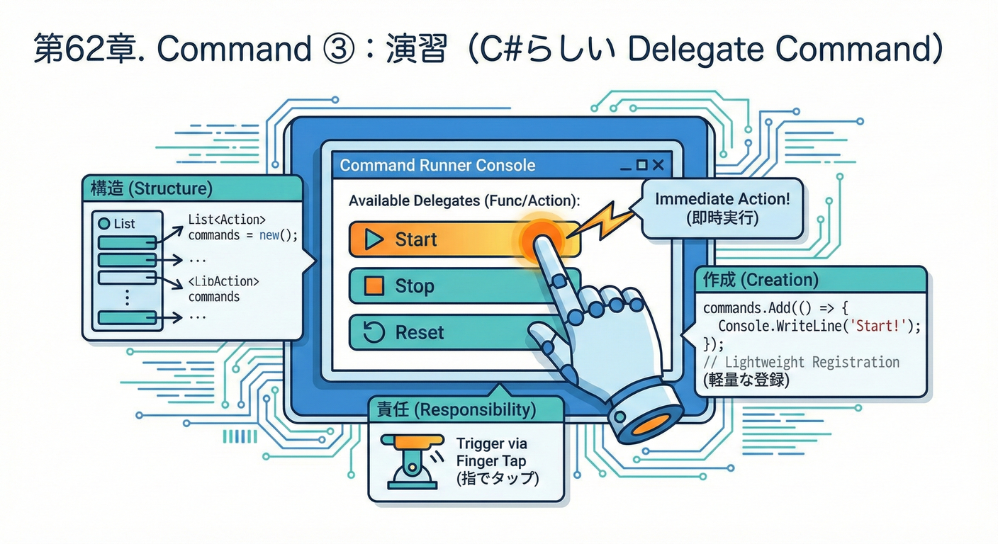 Delegateを使用した軽量なコマンド実行