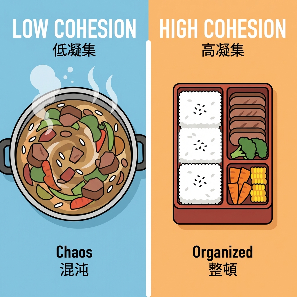 高凝集と低凝集の比較