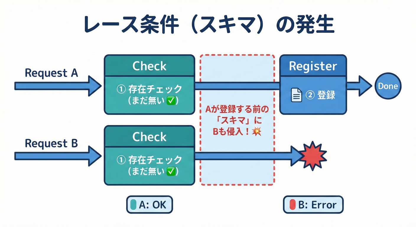 レース条件（スキマ）の発生